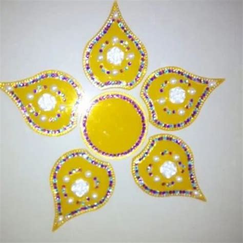 Beaded Acrylic Rangoli Packaging Type Packet For Decoration At Rs