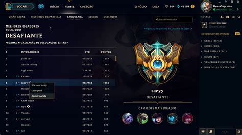 League Of Legends Saiba Como Ver Jogos High Elo Pela Nova Função Do