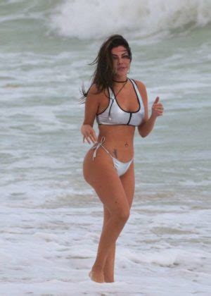 Liziane Gutierrez Hot In A Silver Bikini At The Beach In Miami Beach