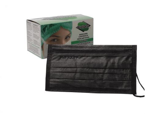 MASCARA TRIPLA ELASTICO BLACK PROTDESC CX 50 UN Atual Store