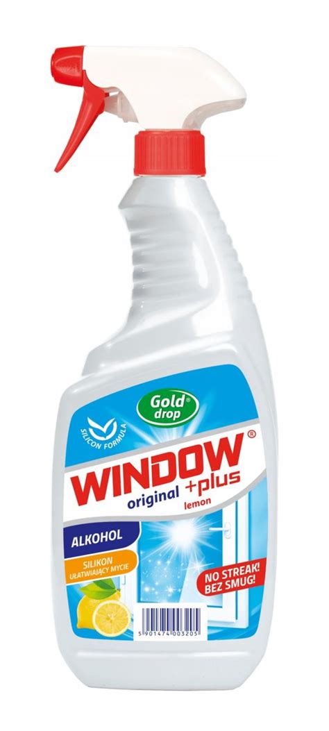 Window Plus Płyn Do Mycia Szyb Lemon Fresh Rozpylacz 750Ml Gold Drop