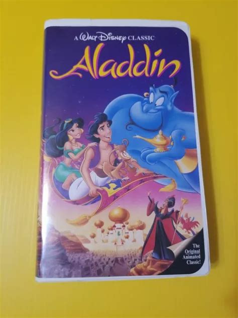 BANDE VIDÉO VHS classique film Aladdin diamant noir Walt Disney 1993