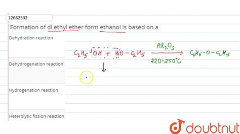 Making Diethyl Ether From Ethanol