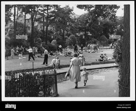 Bournemouth gardens Black and White Stock Photos & Images - Alamy