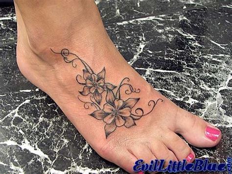 Fancy Foot Flowers Foot Tattoos Tattoos Tattoos For Women Flowers