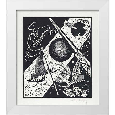 Kandinsky Wassily X White Modern Wood Framed Museum Art Print