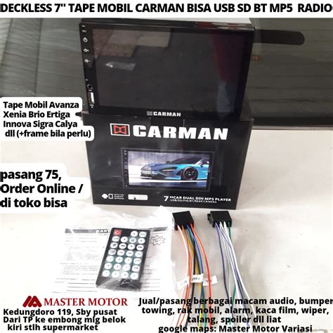 Deckless CARMAN 7 Headunit Mirrorlink Radio USB SD Card 7 Inch Tape