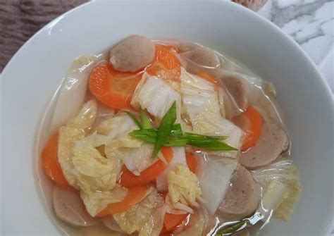 Resep Sup Sawi Putih Wortel Bakso Oleh Idha Midayanthi Cookpad