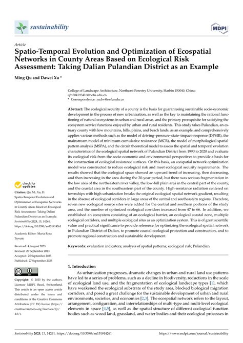 PDF Spatio Temporal Evolution And Optimization Of Ecospatial Networks