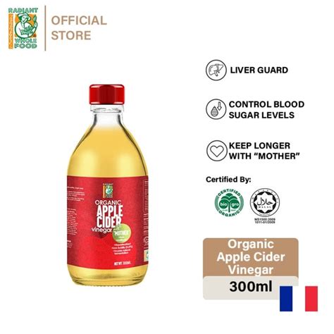 Radiant Organic Apple Cider Vinegar 300ml Halal Certified Lazada