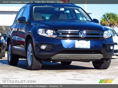 Night Blue Metallic 2013 Volkswagen Tiguan Se Beige Interior