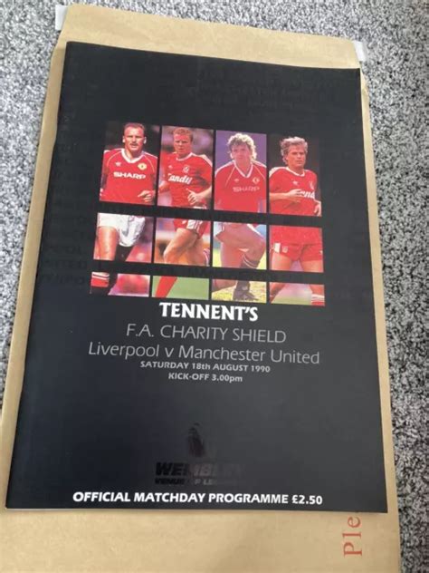 Liverpool V Man Utd 1990 Charity Shield Programme £399 Picclick Uk