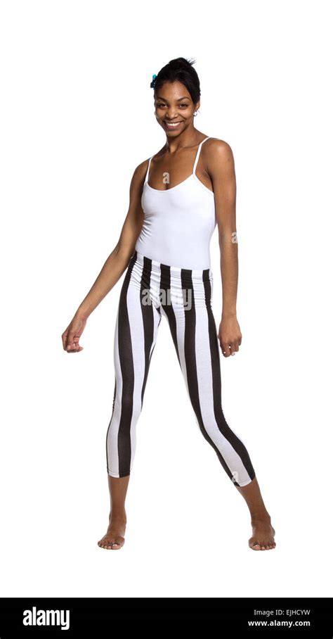 Latina Dancer Girl Isolated On White Stock Photo Alamy