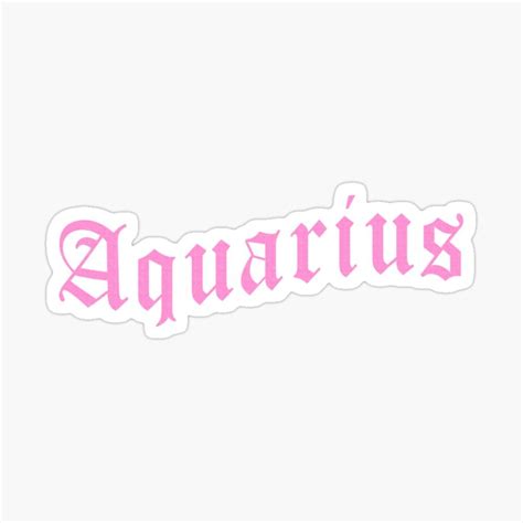 Aquarius Sparkly Sticker For Sale By Kellsstore In Aquarius