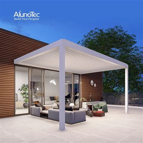 Alunotec Customize Remote Control Louvered Gazebo Outdoor Arches