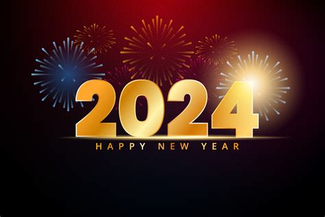 2024 happy new year background banner vector. New year celebration ...