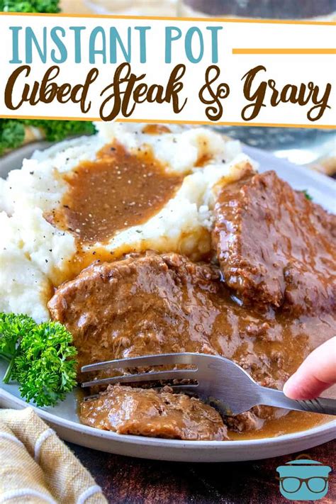 INSTANT POT CUBED STEAK AND GRAVY (+Video) - The Country Cook