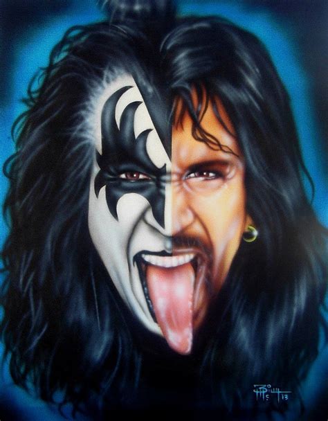 Gene Kiss Artwork Music Artwork Rock Poster Art Rock Band Posters