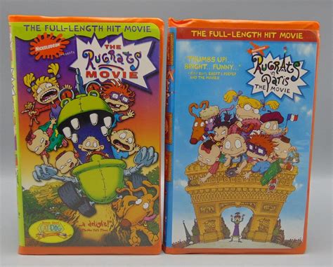 Lot Of 2 Nickelodeon Vhs Tapes The Rugrats Movie Rugrats In Paris Hot Sex Picture