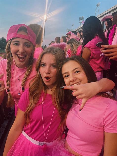 Pink Out Football Game Outfit Spirit Week Outfits Pink Out