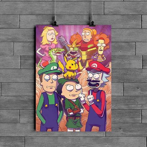 Rick and Morty Mario bros poster - EmprintsTOP | Rick and morty, Mario ...