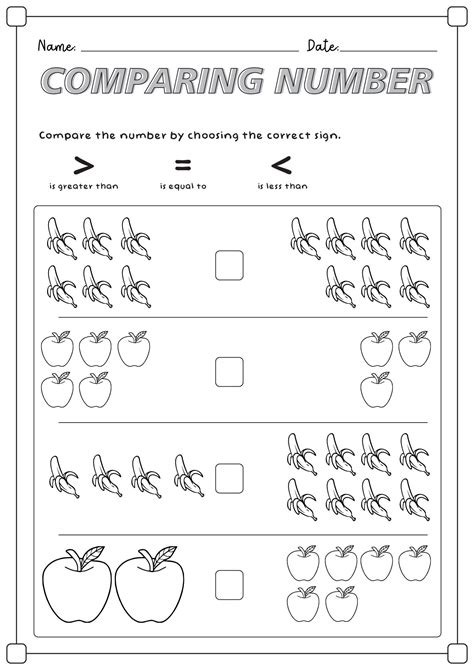 16 Kindergarten Worksheet My Room Comparing Numbers Kindergarten Kindergarten Worksheets