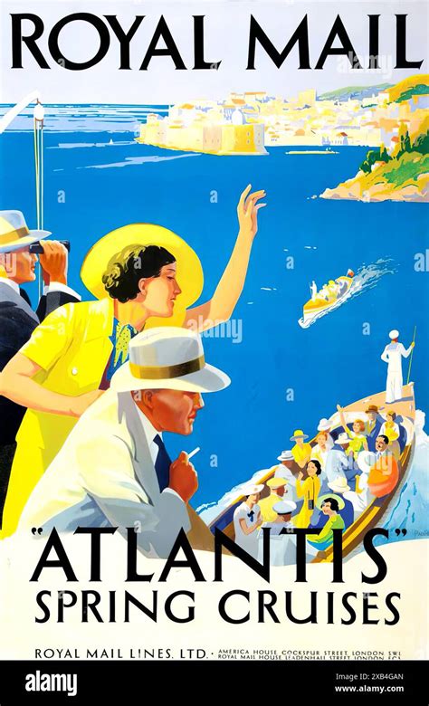 Royal Mail, Atlantis Spring Cruises, c. 1930s. - Vintage Travel Poster ...