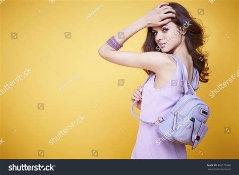 Beautiful Glamour Sexy Woman Dark Brunette Stock Photo 406578346 Shutterstock