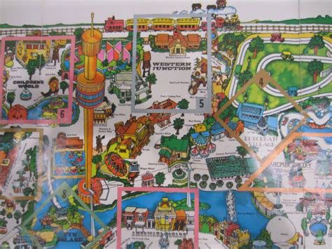 VTG. ASTROWORLD AMUSEMENT PARK MAP HOUSTON TEXAS 1972 MARVEL MCFEY GOOD ...