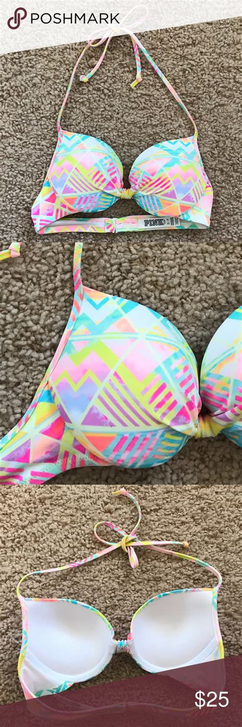 Pink Victoria Secret Push Up Bikini Top Push Up Bikini Push Up