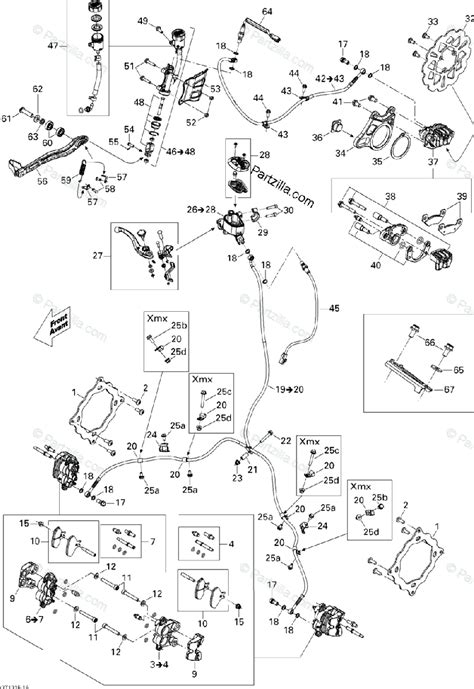 Can Am ATV 2015 OEM Parts Diagram For Hydraulic Brakes Partzilla