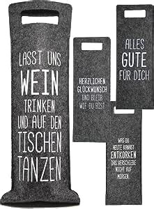 Bada Bing 4er Set Geschenkverpackung Wein Filz Mit Spruch