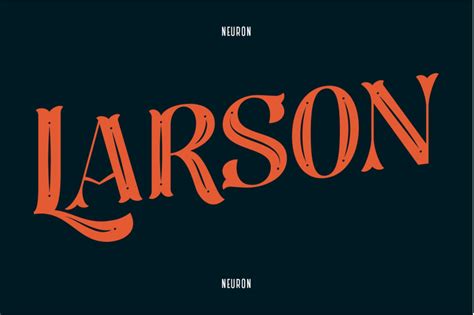 Larson Decorative Display Font By Nurrontype Thehungryjpeg