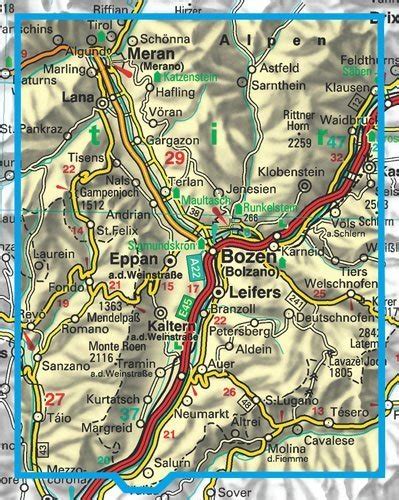 Bolzano Merano Mapa Turystyczna 1 50 000 Freytag And Berndt