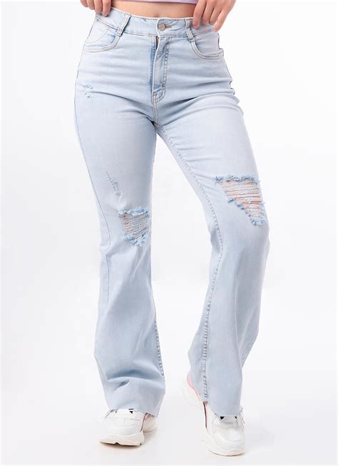 Pantalon Flare Denim Stch Hgh Rs Laptu Total Ice Dstyr Squeeze