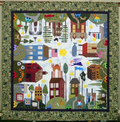 All Around The Town House Quilt Patterns House Quilts Old Quilts