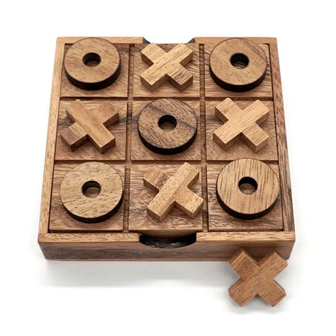 Buy Bsiri Tic Tac Toe Wooden Board Game Table Toy Player Room Decor