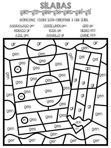 Cuaderno molón para colorear sílabas sílabas y trabadas Orientacion