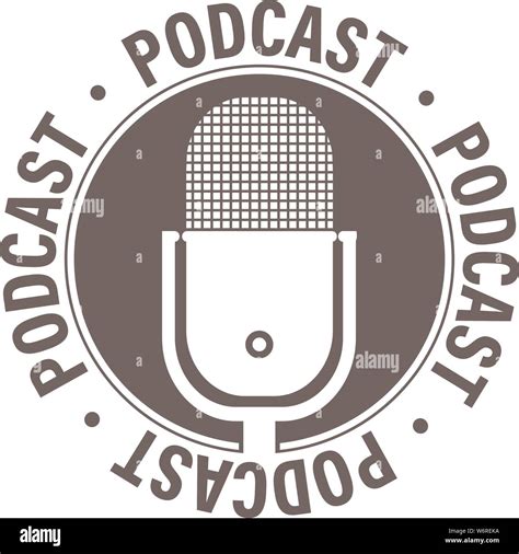 Simple Flat Podcast Recording Podcasting Icon Or Symbol With