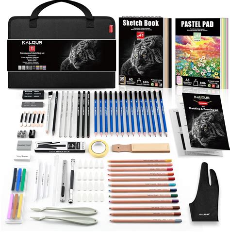 Kalour 95 Piece Sketching And Drawing Art Set With 3 Color Sketch Book
