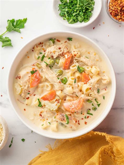 Creamy Chicken And Vegetable Soup Cookin With Mima