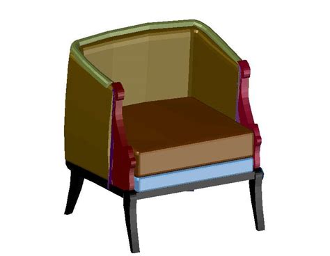 3d Single Sofa Cad Blocks Free Download Cadbull