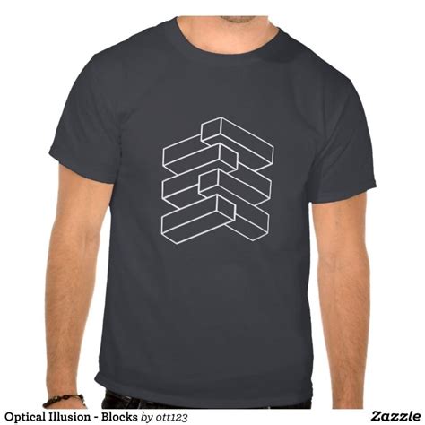 Optical Illusion Blocks T Shirt Optical Illusions