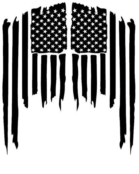 Tattered American Flag Decal Premium Vinyl Decal Compatible - Etsy