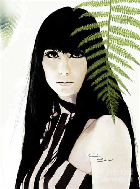 Cher Classic 60s Drawing By Donna Schellack Fine Art America