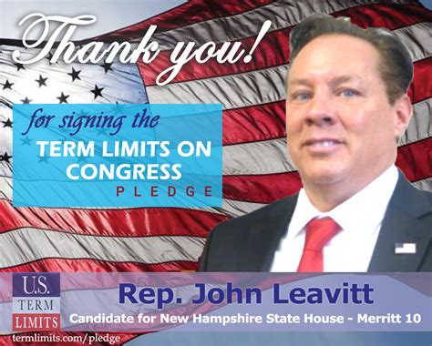 Rep John Leavitt Pledges To Support Congressional Term Limits Us