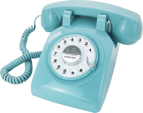 Buy Telpal Retro Single Line Corded Desk Telephone Classic Vintage Rotary Dial Hands Free