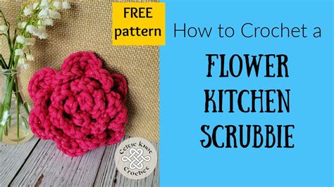 Learn How To Crochet A Flower Scrubbie Youtube