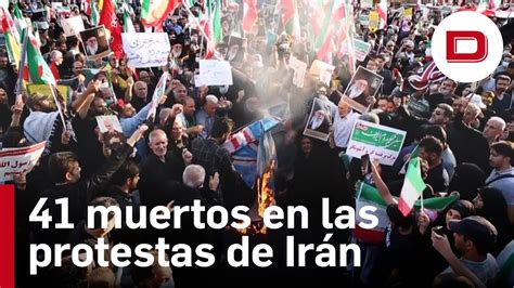 Las protestas en Irán por la muerte de Amini suman 41 muertos y 1 186