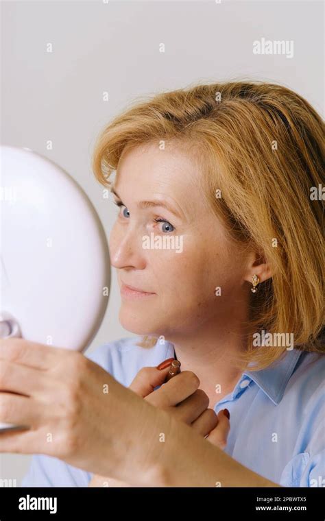 Gorgeous Mature Older Woman Face Skin Care Concept Stock Photo Alamy